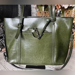 Tote Bag Green Handbag Top Handle Satchel Shoulder Crossbody Bag Women's
